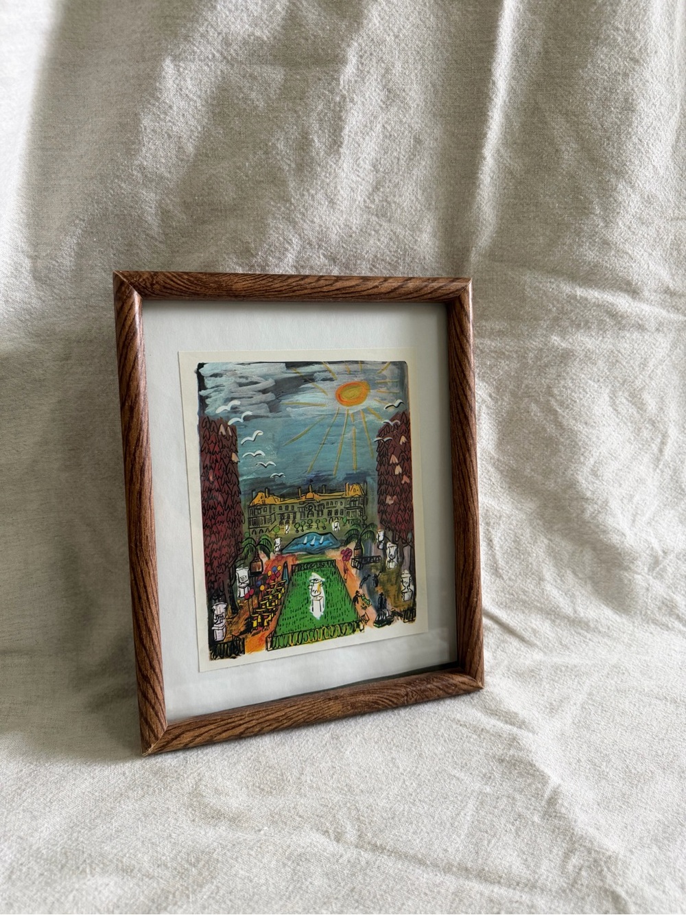 Vintage Framed Madeline Garden Art Print